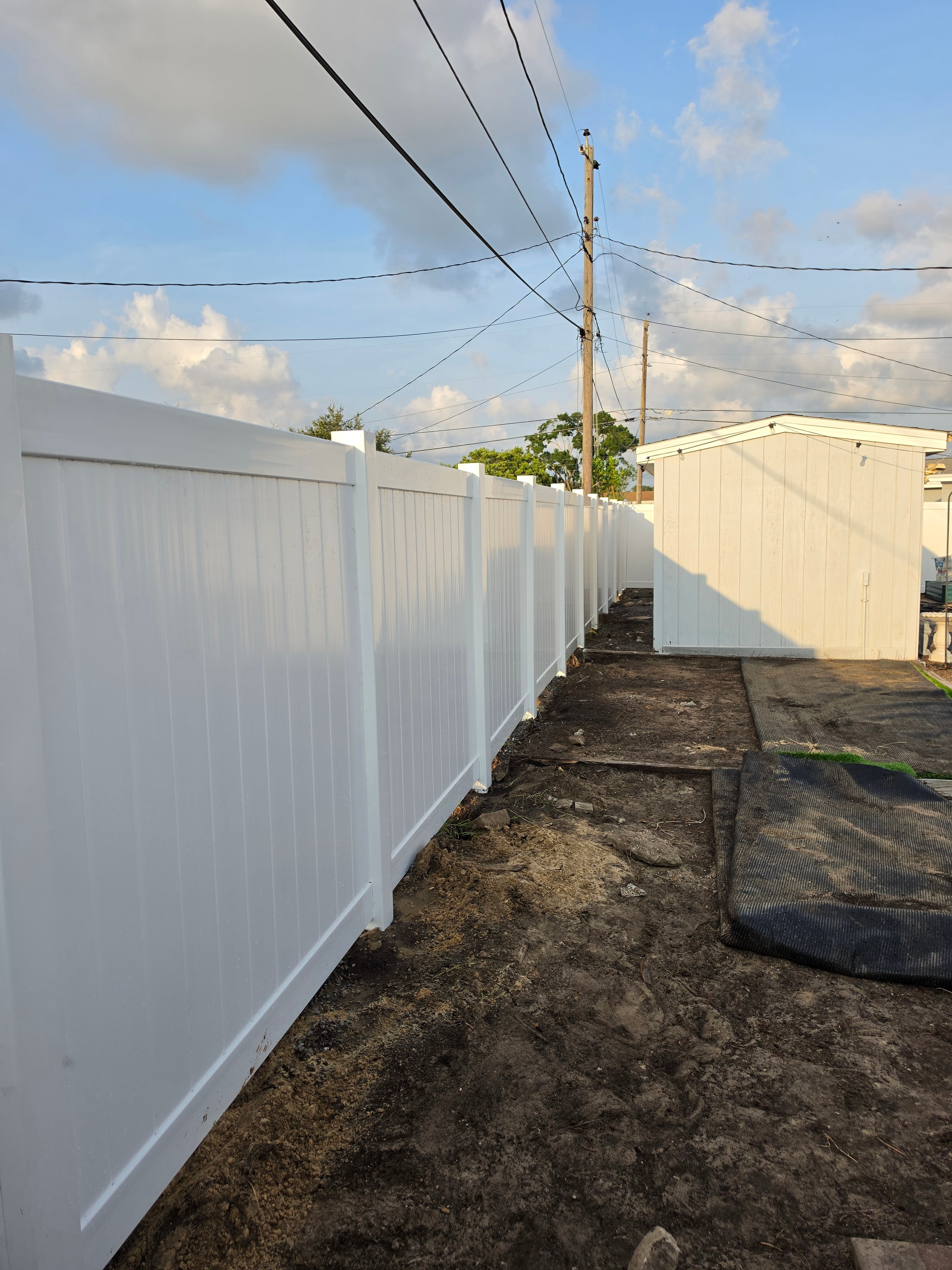 Chain link fence installation